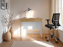 Escritorio Colima, Fresno Europeo y Blanco, con Entrepaños y Cajon