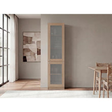 Biblioteca Home, Kronos Fresno y Kronos Blanco, Con ventanas estriadas, dos puertas abatibles y de fácil armado ZF