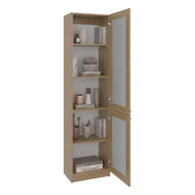 Biblioteca Home, Kronos Fresno y Kronos Blanco, Con ventanas estriadas, dos puertas abatibles y de fácil armado ZF