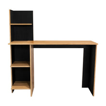 Escritorio Vilna, Fresno Europeo y Wengue, con Cuatro entrepaños para ubicar elementos de estudio