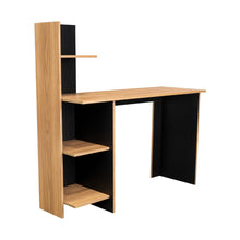 Escritorio Vilna, Fresno Europeo y Wengue, con Cuatro entrepaños para ubicar elementos de estudio