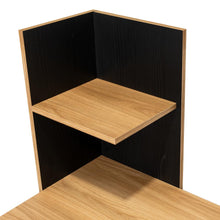 Escritorio Vilna, Fresno Europeo y Wengue, con Cuatro entrepaños para ubicar elementos de estudio