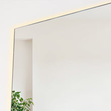 Espejo Rectangular Garda, Gris, con Luz Led