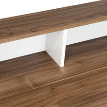 Escritorio Owen, Castaño y Blanco, con Amplio Espacio de Trabajo