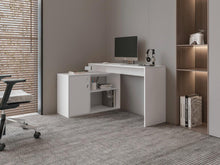 Escritorio Axis Eco, Blanco Duqueza, con amplio espacio de trabajo