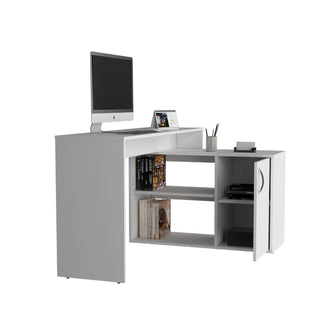 Escritorio Axis Eco, Blanco Duqueza, con amplio espacio de trabajo