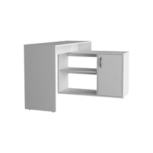 Escritorio Axis Eco, Blanco Duqueza, con amplio espacio de trabajo