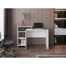 Escritorio Estelar Plus, Blanco Duqueza, Cuenta con Tres Entrepaños Laterales