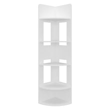 Biblioteca Esquinera Home Dreams, Kronos Blanco, Con 4 entrepaños para objetos decorativos y de fácil armado ZF