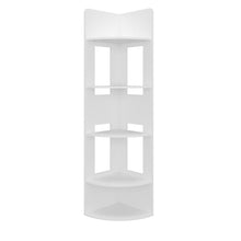 Biblioteca Esquinera Home Dreams, Blanco Duqueza, con 4 Entrepaños para Objetos Decorativos y de Fácil Armado ZF