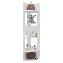 Biblioteca Esquinera Home Dreams, Blanco Duqueza, con 4 Entrepaños para Objetos Decorativos y de Fácil Armado ZF