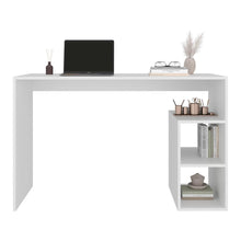 Escritorio Pekan, Blanco, con espacio para colocar objetos decorativos ZF