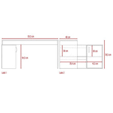 Escritorio En L Axis, Blanco Nevado, ZF