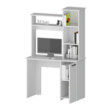 Escritorio Sivak, Blanco, con Una Puerta Abatible y Espacio para Ubicar Objetos ZF