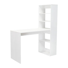 Escritorio Alma, Blanco, con Amplia Superficie y Dos Entrepaños