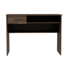 Escritorio Tay, Chocolate, con Un Cajón y Dos Entrepaños Amplios
