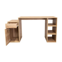 Escritorio Amik, Café Claro, con una puerta abatible