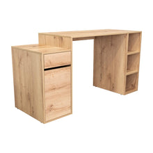 Escritorio Amik, Café Claro, con una puerta abatible