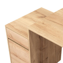 Escritorio Amik, Café Claro, con una puerta abatible