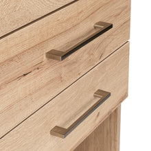 Escritorio Hazel, Café Claro, con Un Entrepaño y Dos Cajones