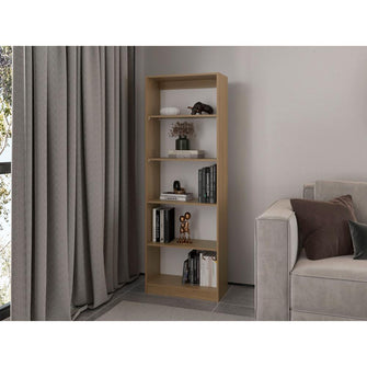 Biblioteca Home, Fresno Europeo y Blanco, con Cuatro Entrepaños ZF