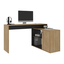 Escritorio Axis Eco, Fresno Europeo y Wengue, con amplio espacio de trabajo