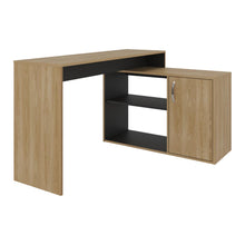 Escritorio Axis Eco, Fresno Europeo y Wengue, con amplio espacio de trabajo