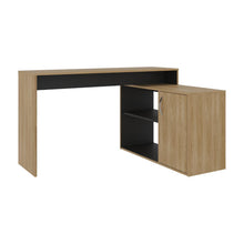 Escritorio Axis Eco, Fresno Europeo y Wengue, con amplio espacio de trabajo