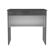 Escritorio 80 Cajon, Roble Gris y Blanco