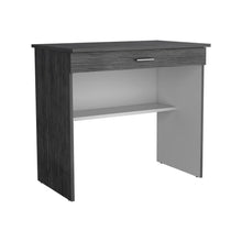 Escritorio 80 Cajon, Roble Gris y Blanco