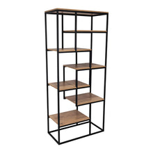 Estantería showy, Macadamia y Negro, Con entrepaños y Diseño Moderno