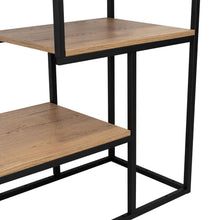 Estantería showy, Macadamia y Negro, Con entrepaños y Diseño Moderno