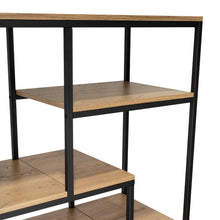 Estantería showy, Macadamia y Negro, Con entrepaños y Diseño Moderno