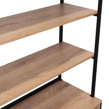 Estantería Wolfe, Macadamia, Con cinco entrepaños y dos cajones