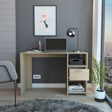 Escritorio Taira, Beige, con Un Cajón y Dos Entrepaños