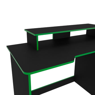 Combo para Oficina Vintel, Verde y Negro, Incluye Silla y Escritorio Gamer