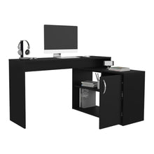 Escritorio en L Axis Eco, Wengue, con amplio espacio de trabajo
