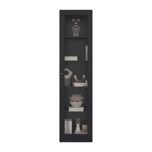 Biblioteca Home Eco Con Puerta En Vidrio, Wengue, con Cinco Entrepaños ZF