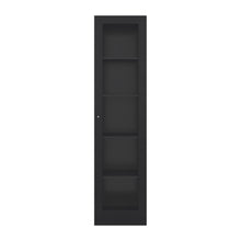 Biblioteca Home Eco Con Puerta En Vidrio, Wengue, con Cinco Entrepaños ZF