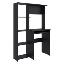 Escritorio Biblioteca Alden, Wengue, con entrepaños para colocar libros u objetos