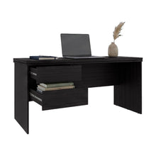 Escritorio Toronto, Kronos Wengue, con Dos Cajones y Amplio Espacio para Objetos Decorativos ZF