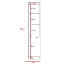 Estantería de Baño Mulán, Wengue, con Cinco Entrepaños