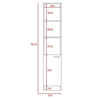 Estantería de Baño Mulán, Wengue, con Cinco Entrepaños  ZF