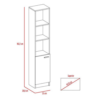 Estantería de Baño Mulán, Wengue, con Cinco Entrepaños  ZF