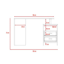 Escritorio Texas, Wengue,  con Dos Cajones Multiusos