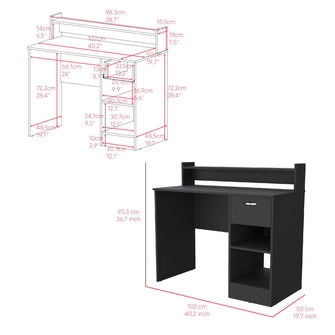 Escritorio Tulk, Wengue, con Un Cajón Archivador ZF