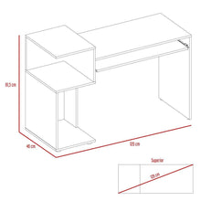 Escritorio Apolo, Wengue, con Con Bandeja Porta Teclado Deslizable y Dos Entrepaños Cop