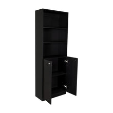 Biblioteca Home, Wengue, con Cinco Entrepaños y Dos Puertas Abatibles