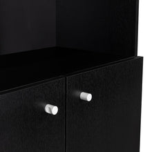 Biblioteca Home, Wengue, con Cinco Entrepaños y Dos Puertas Abatibles