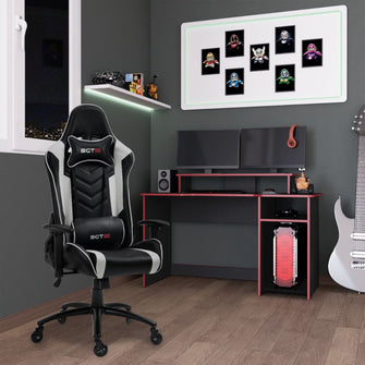 Combo Gamer, Incluye Escritorio con bordo rojo y Silla Gamer